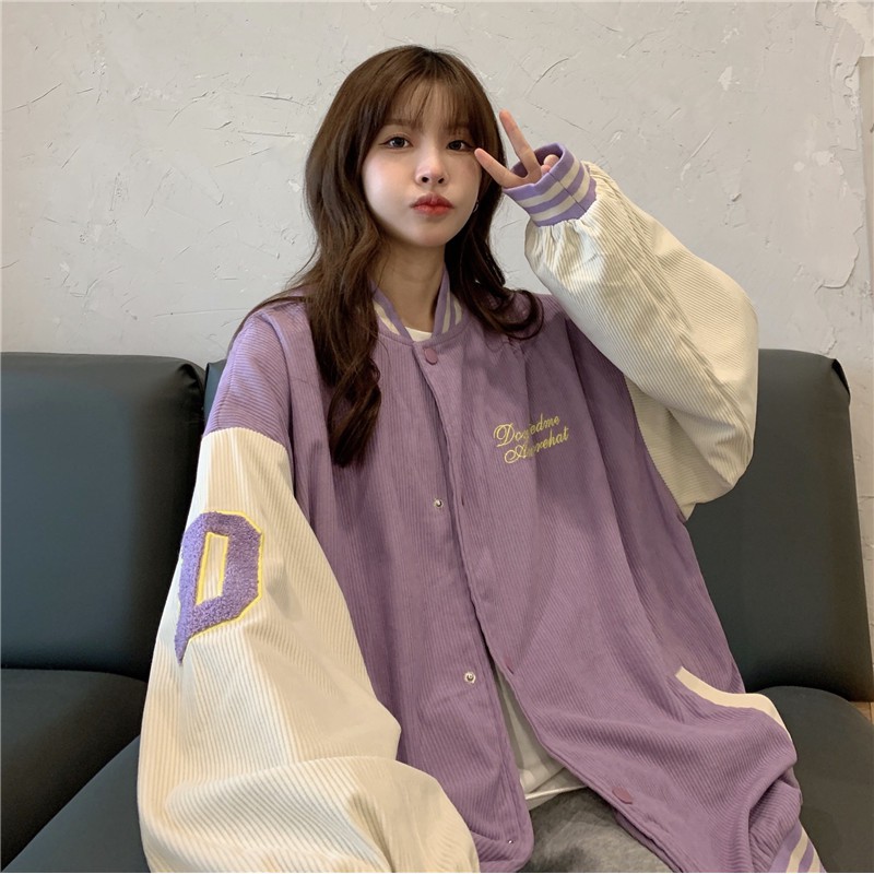 Áo bomber nữ khoác ngoài form rộng phong cách hàn quốc thời trang unisex Áo khoác bomber nữ form rộng