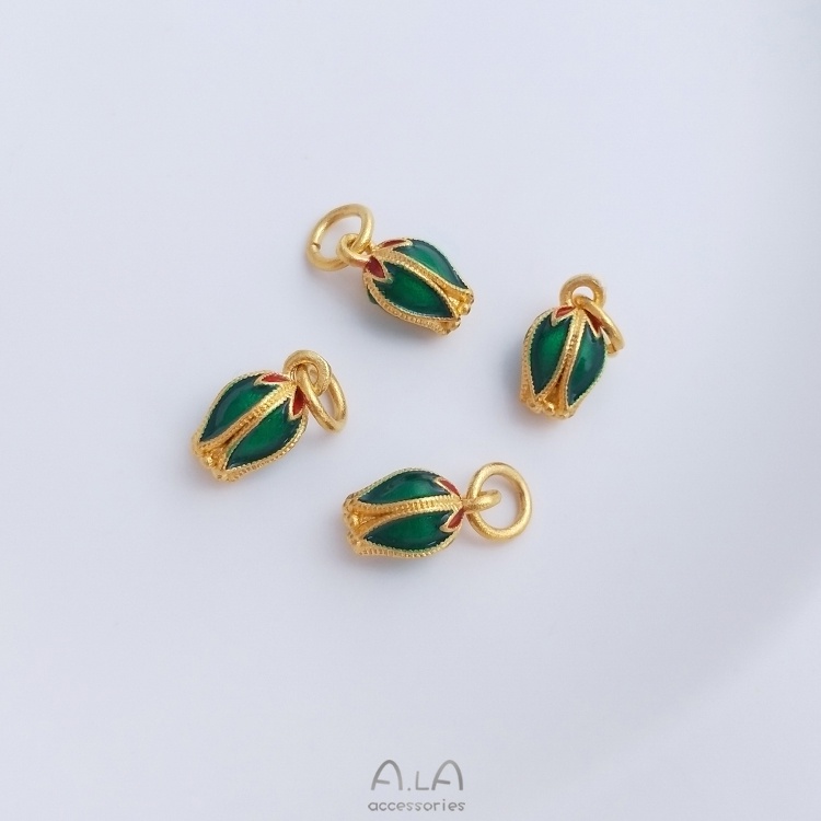 Vòng Đeo Tay Mặt Đá Ngọc Bích Màu Xanh Dương Hình Thỏ/Quả Bí Ngô Dễ Thương