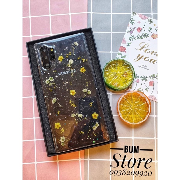 Ốp lưng dẻo hoa ép khô Samsung S10 plus / Note 9 / Note 10 / Note 10 Plus