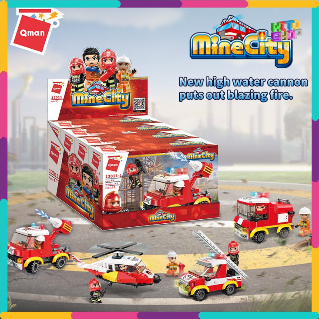 Bộ Đồ Chơi Xếp Hình Thông Minh Lego Qman 12011 - Tổ Hợp Xe Ô Tô Cứu Hỏa 410 Mảnh Ghép Cho Trẻ Từ 6 Tuổi Có Bán Lẻ