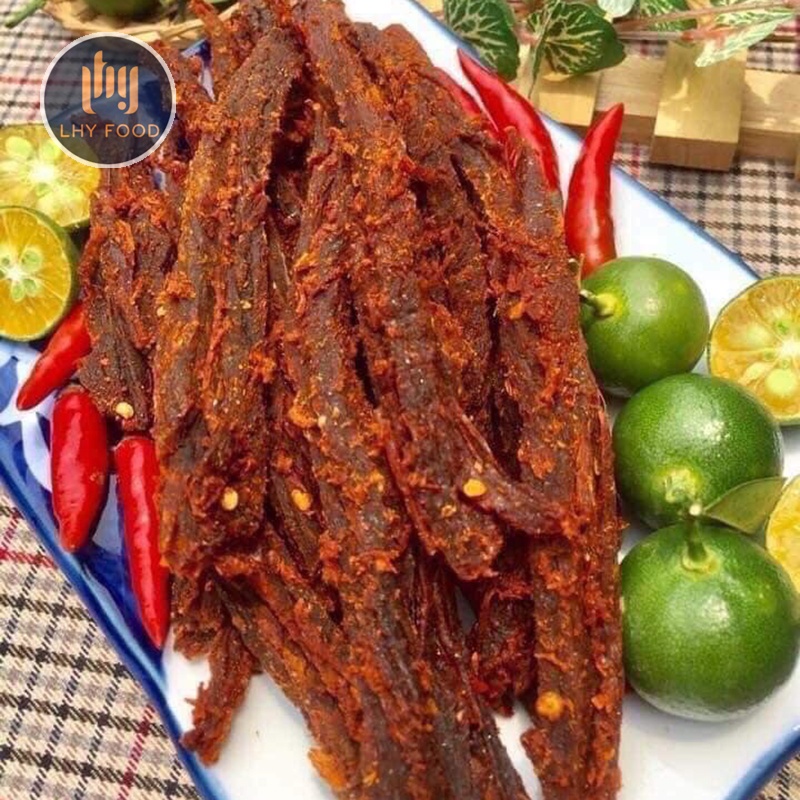 Khô bò que Hồng Ngự hũ 250g 🍟FREESHIP🍟 Bò khô QUE MỀM HỒNG NGỰ Vị Cari LHYFOOD Ăn Vặt Hà Nội