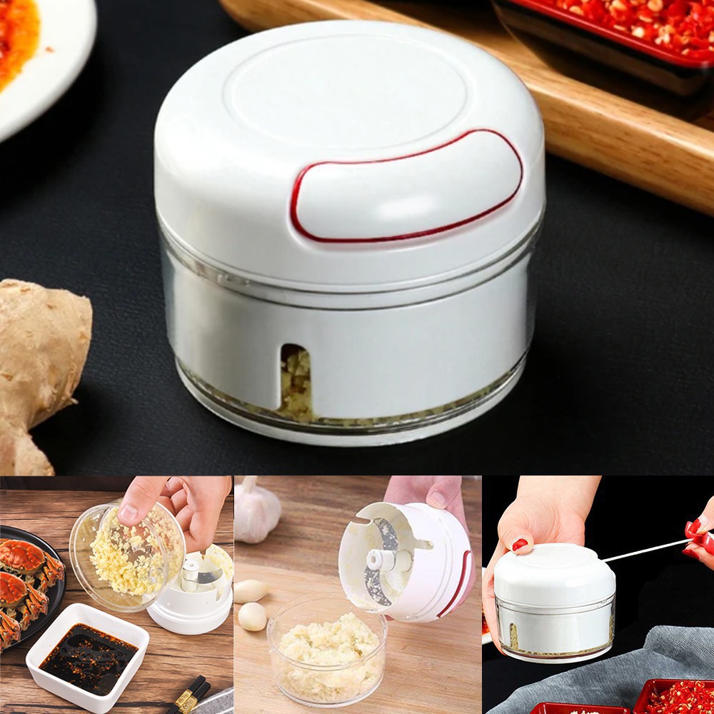 [ HCM - SIÊU RẺ ] Máy xay tỏi ớt cầm tay Mini Food Chopper (cối xay kéo tay)