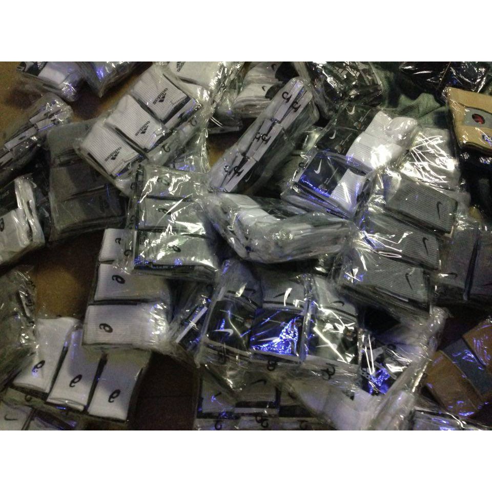 Tất tennis 100% cotton cao cổ dày