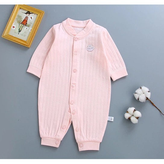 Body liền thân dài tay cotton cho bé trai và bé gái sơ sinh từ 3-14kg, hàng đẹp xuất Hàn - BD20