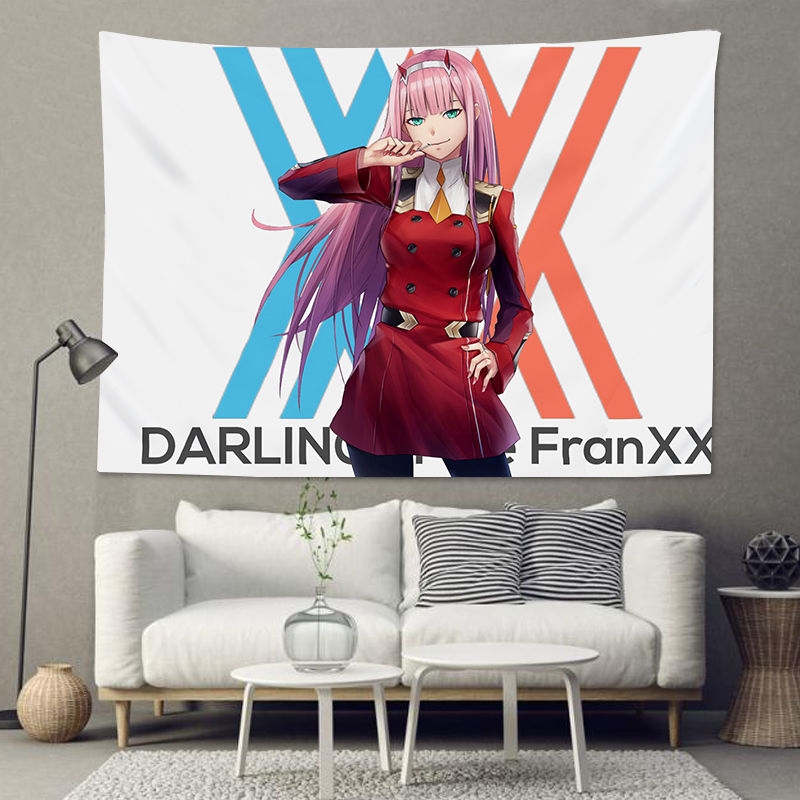 DARLING in the FRANXXNational Team Anime Background Fabric Dormitory Room Bedroom Dress up Hanging Cloth