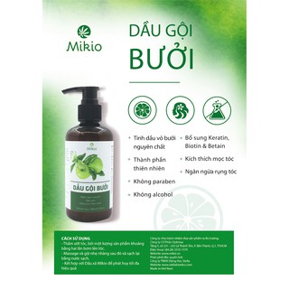 DẦU GỘI BƯỞI MIKIO - Ngăn Ngừa Rụng Tóc, Kích Thích Mọc Tóc (200ml / Chai)
