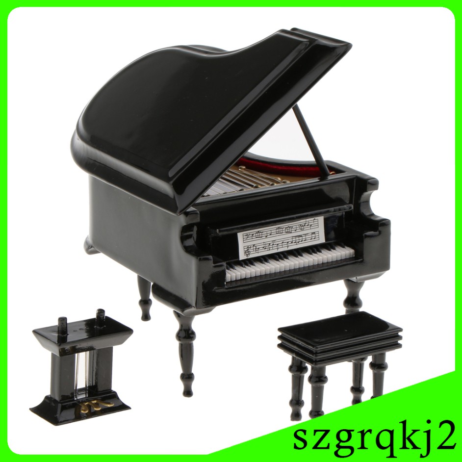 Đàn Piano Mini Tỉ Lệ 1 / 12 Trang Trí Nhà Búp Bê