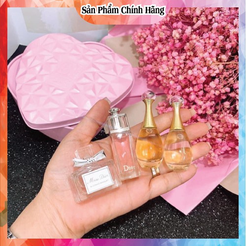 Set 4 Chai Nước Hoa Nữ D I O R Mini 5ml Miss (Blooming Bouquet, J'adore EDP, J'adore Absolue, Addict EDT)