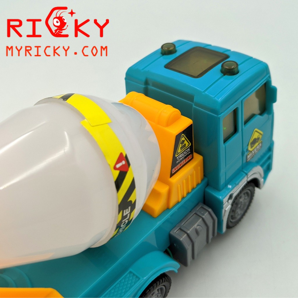 Xe trộn bê tông chạy pin có nhạc đèn MIXERS 4D