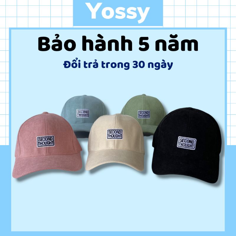 Mũ lưỡi trai Yossy thêu chữ Second phong cách Ulzzang ❤ Nón kết nam nữ unisex cao cấp