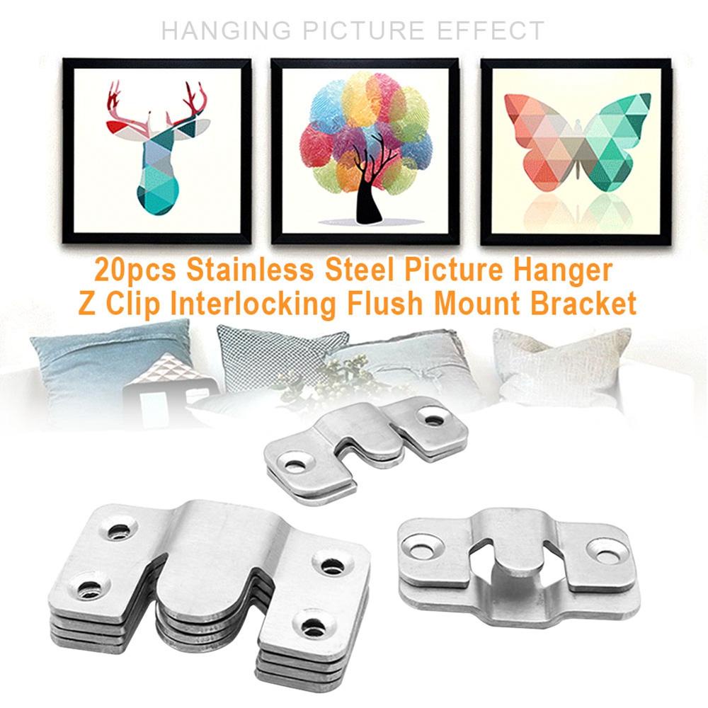 Set 20 Móc Treo Khung Ảnh Chữ Z Bằng Thép Không Gỉ