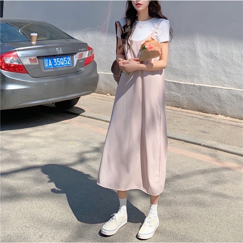 [bunny] Váy hai dây lụa mềm mát | BigBuy360 - bigbuy360.vn