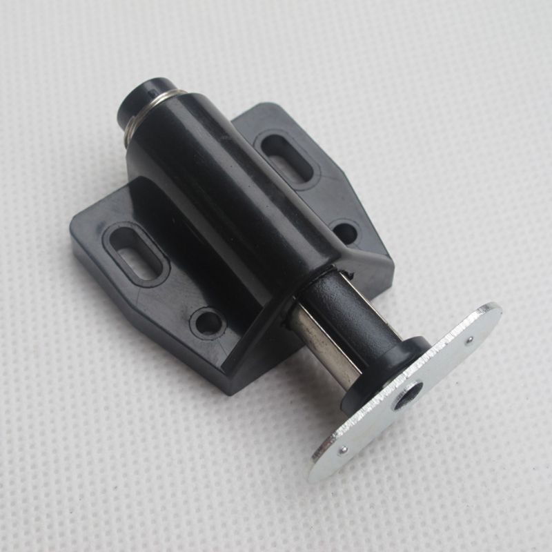 Bộ 4 đệm giảm ấm nam châm màu đen nhấn để mở dành cho cửa tủ bếp/ hộc tủ