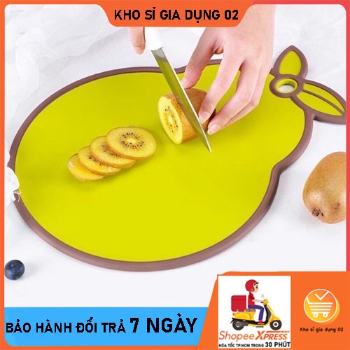 Thớt Nhựa Hình Trái Cây Nhựa PP, Viền silicone tiện dụng, Hợp chất kháng khuẩn tự nhiên làm từ vỏ sò an toàn sức khỏe