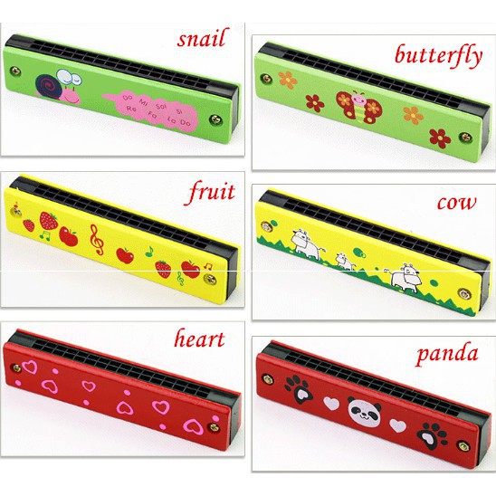 Kèn Harmonica gỗ đồ chơi âm nhạc cho bé