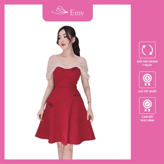 Đầm nữ dự tiệc xinh dáng xòe trễ vai Thời Trang Emy 75636