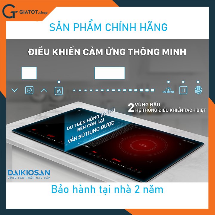 Bếp từ đôi cao cấp chính hãng Daikiosan DKT-200007