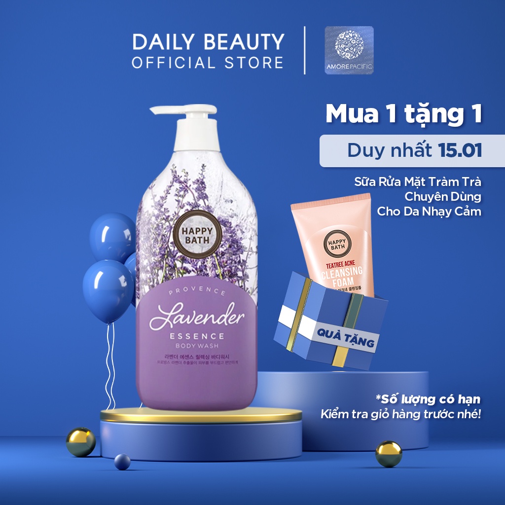 Sữa Tắm Happy Bath Lavender Essence Relaxing Body Wash 900g