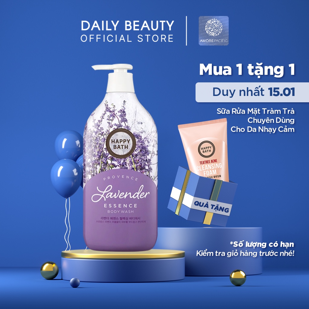 Sữa Tắm Happy Bath Lavender Essence Relaxing Body Wash 900g