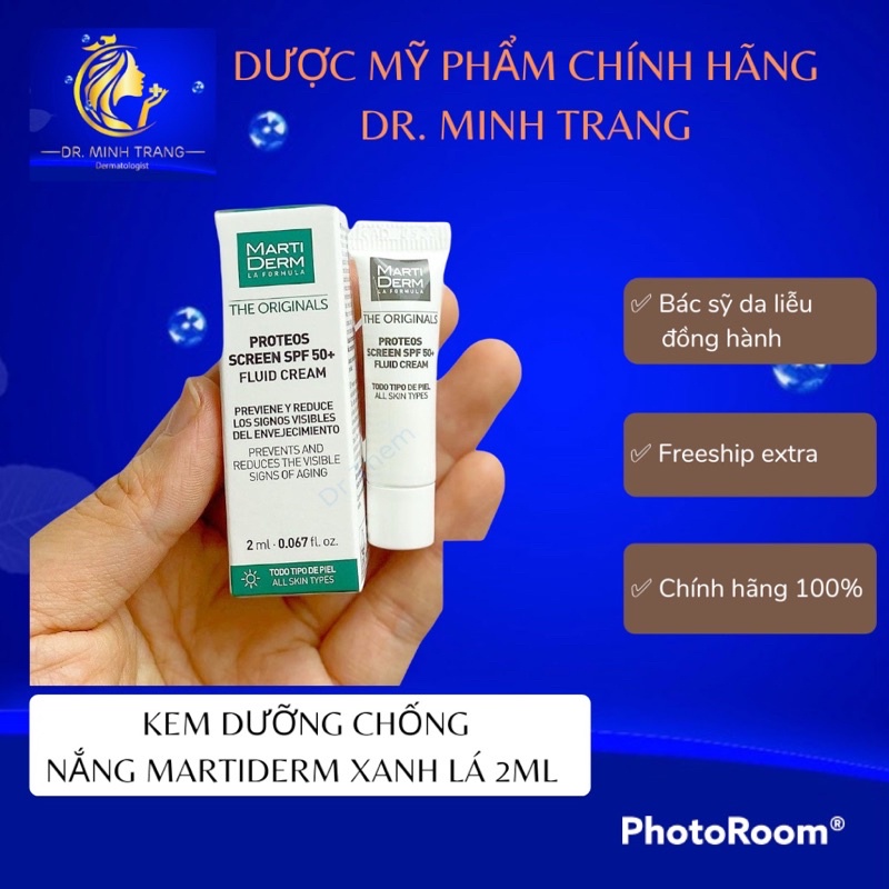 ✅[CHÍNH HÃNG] Kem Chống Nắng MARTIDERM Proteos Screen SPF 50+ Fluid Cream - Marti Derm Phổ Rộng - 2ml- 40ml