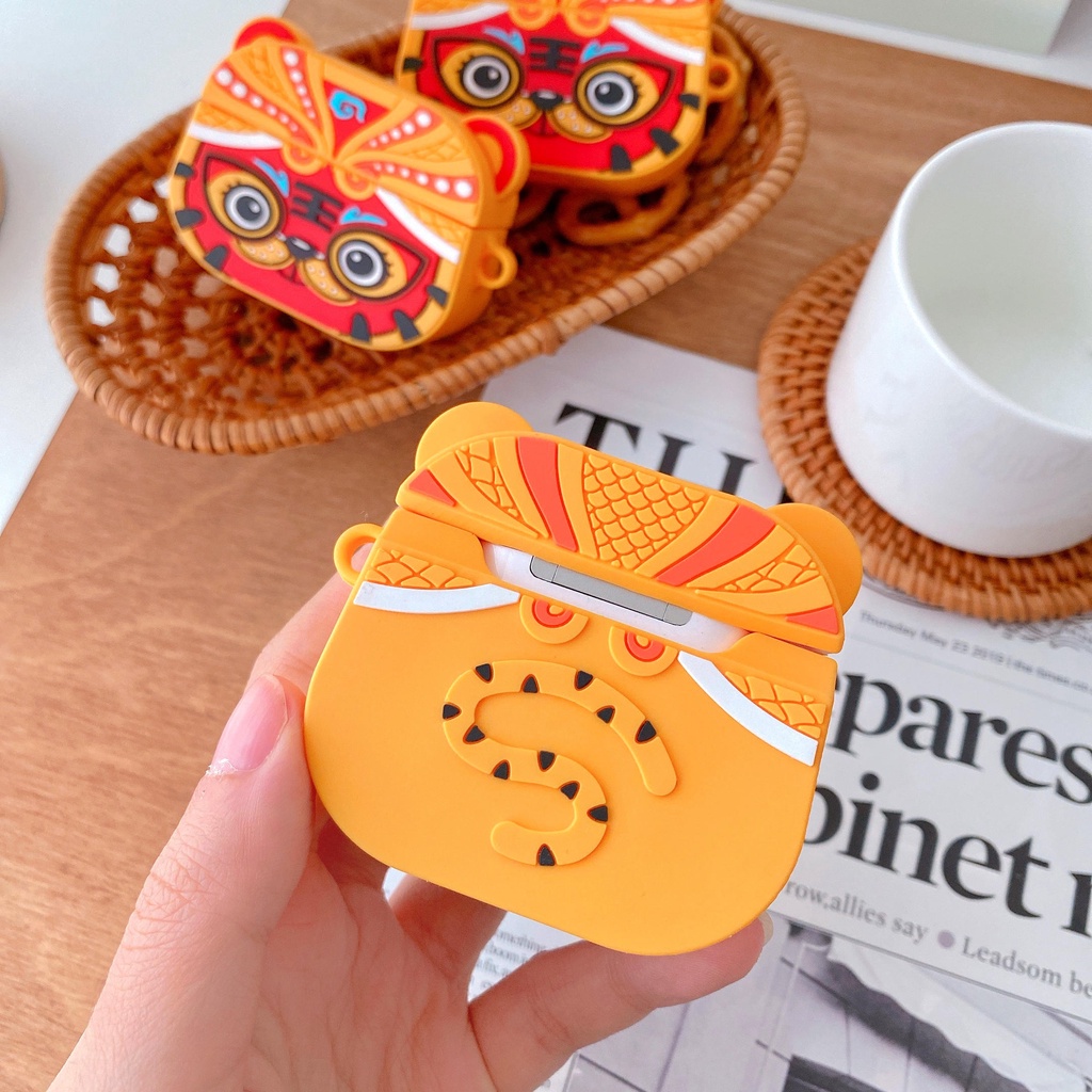 Cute Lucky Tiger Silicone Headphone Case compatible AirPods3 case for compatible AirPods(3rd ) Silicone Headphone Case 2021 New compatible AirPods3 Headphone Case for compatible AirPodsPro case compatible AirPods2gen case