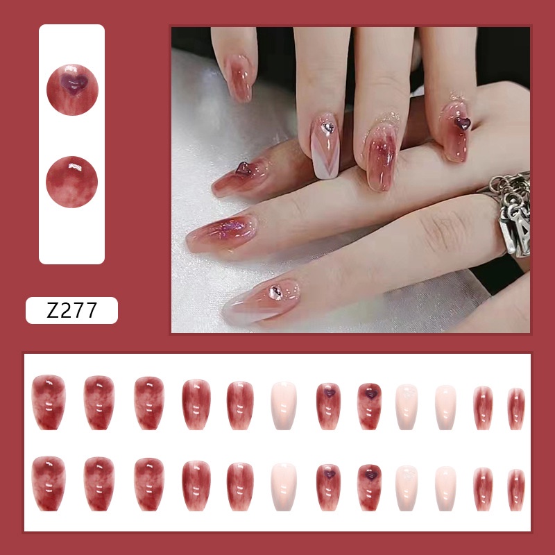 Móng tay giả đính đá /Kèm keo/ làm nail [Z261-300]