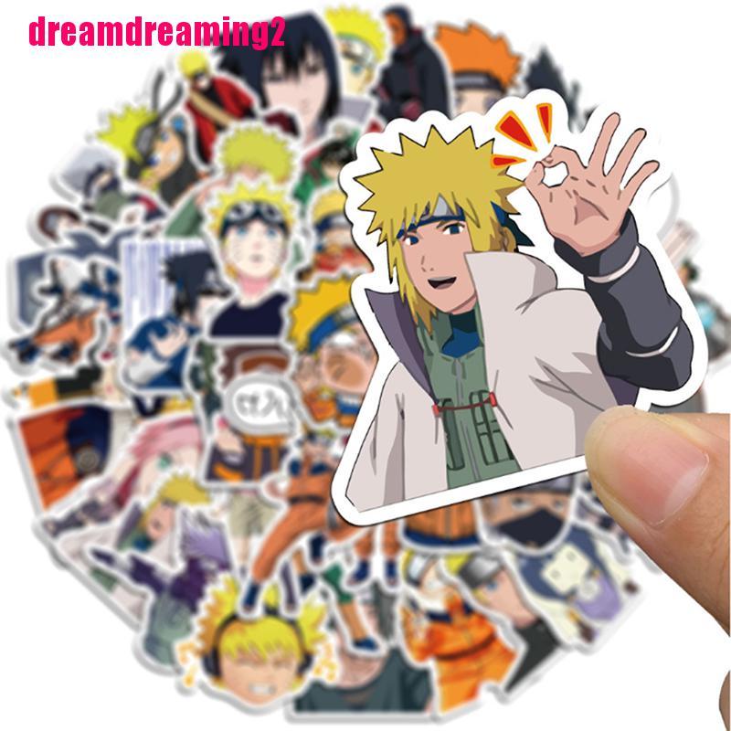 Bộ 50 Miếng Dán Chống Thấm Nước Hình Naruto