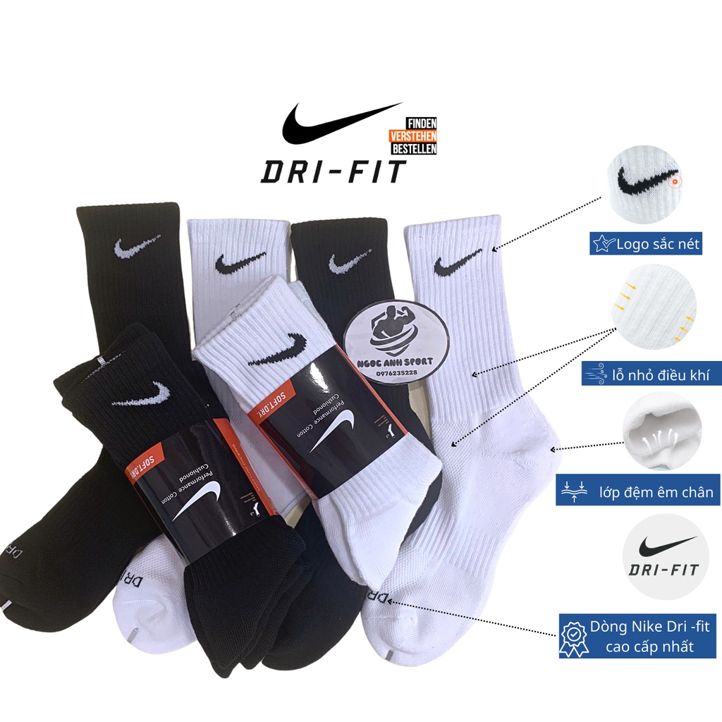 Tất Nike cao cổ -hàng vnxk vớ cổ cao free sz thời trang phong cách xì tenn