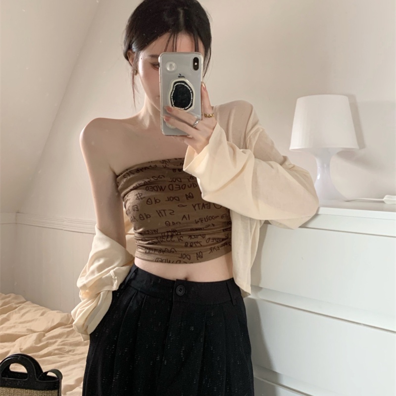 Áo Ống Không Tay In Chữ Thời Trang Mùa Hè Dành Cho Nữ