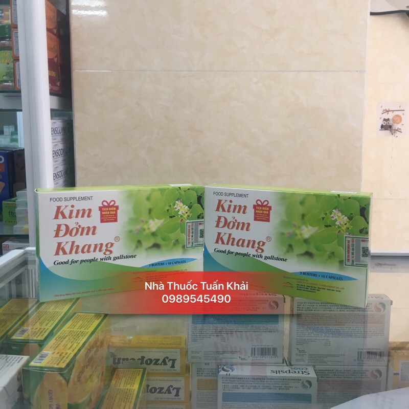 Kim Đởm Khang dùng cho ngừoi bị sỏi mật, viêm túi mật, MUA 10 TẶNG 1 hộp 30 viên