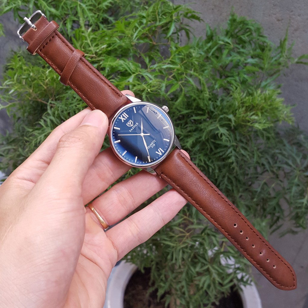 Đồng Hồ Nam Yazole 318 Thời Trang Dây Da Năng Động | BigBuy360 - bigbuy360.vn