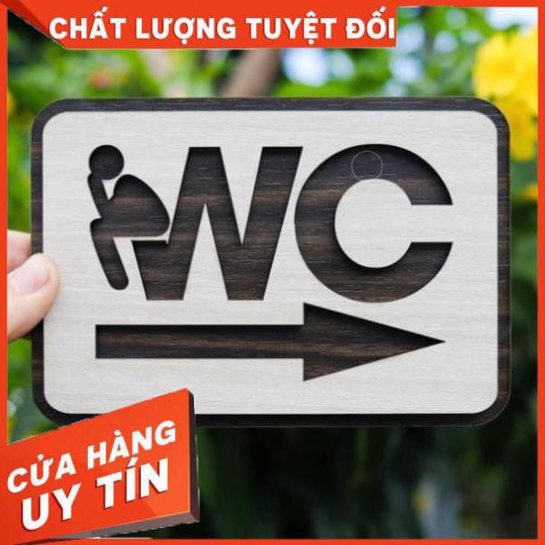 [Mẫu Hot Giá Gốc] Bảng chỉ dẫn nhà vệ sinh WC nam nữ bằng Gỗ