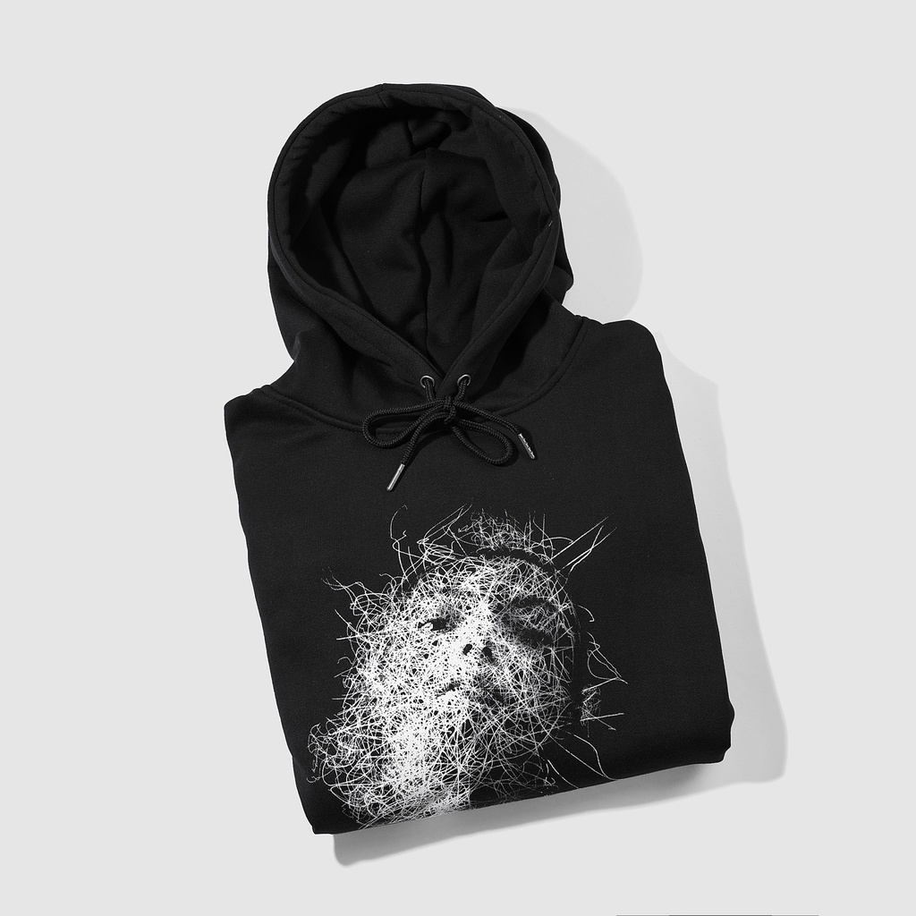 Áo Hoodie Unisex OCTAGON HALLUCINATION Màu Đen Chất Liệu Nỉ Bông