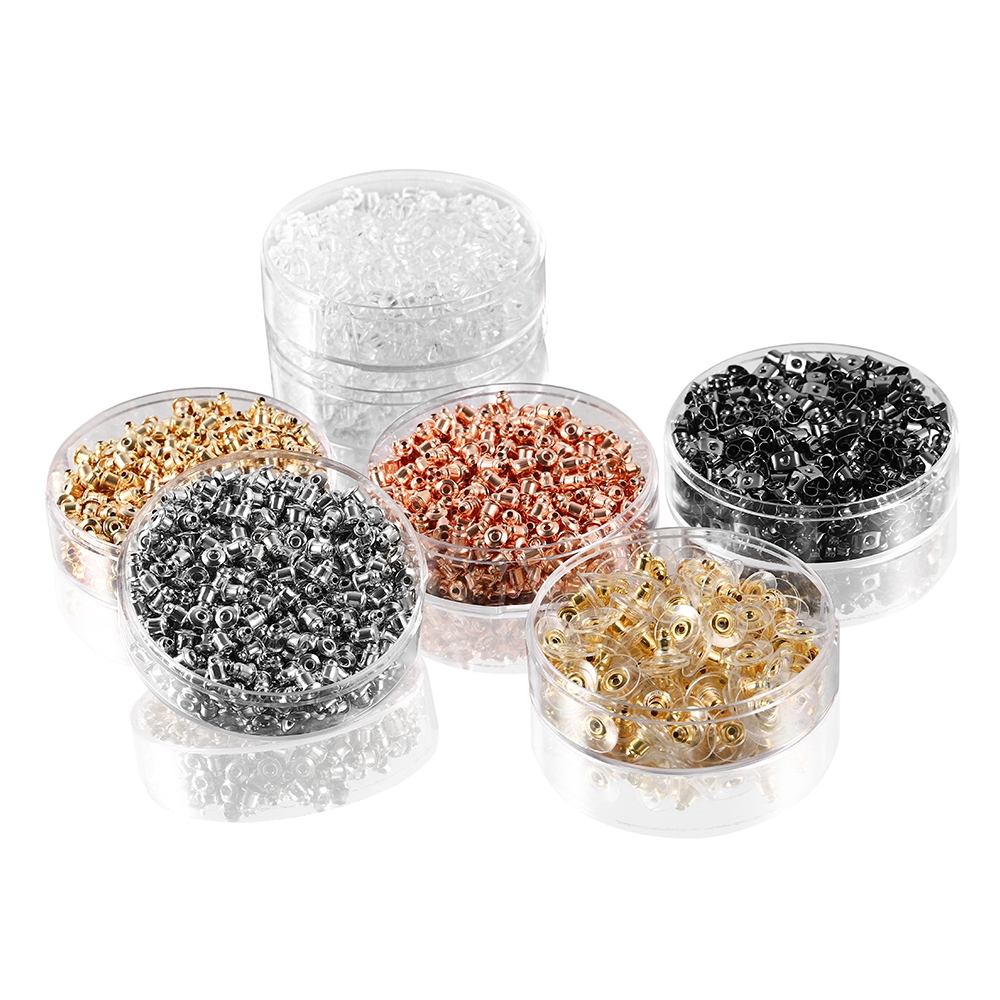 St.kunkka Set 800 chấu khuyên tai dạng hạt và nút chụp tự làm trang sức