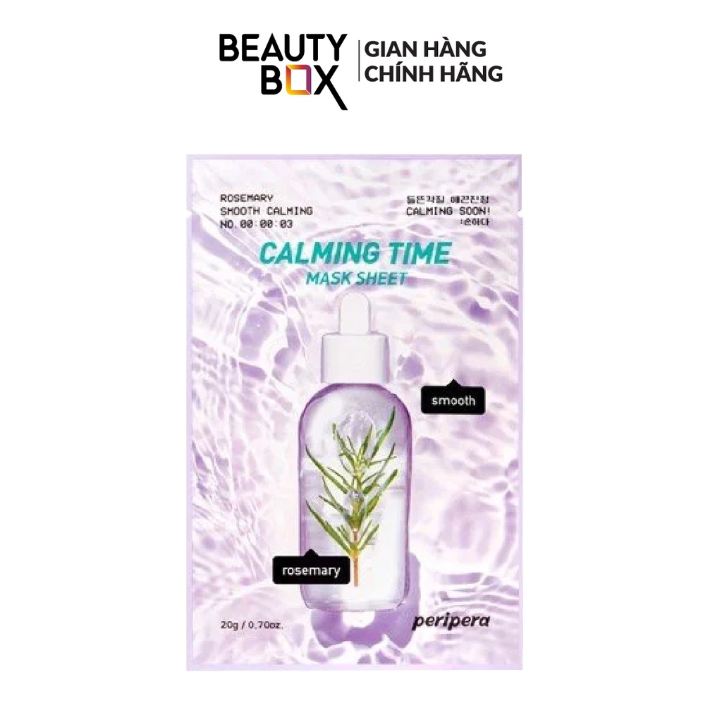 Mặt Nạ PERIPERA CALMING TIME MASK SHEET 03 ROSEMARY SMOOTH CALMING 20g