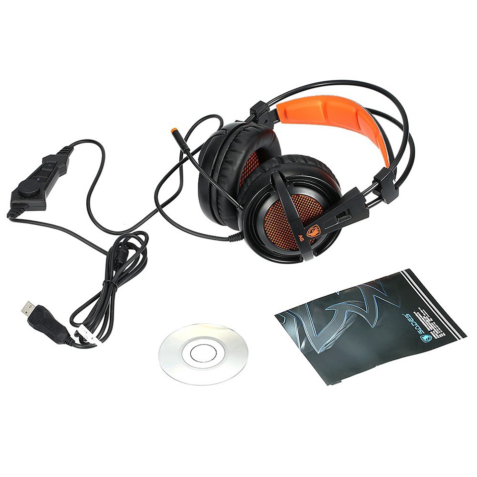 Sades A6 Tai Nghe Gaming Chụp Tai Cổng USB 7.1 Âm Thanh Stereo Sống Động