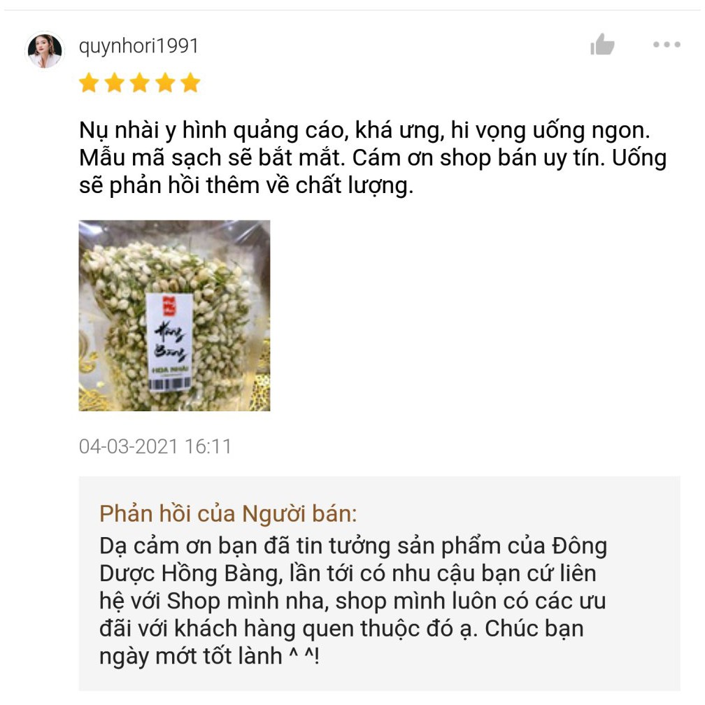 TRÀ HOA NHÀI 50g Hồng Bàng ( nụ hoa lài khô sấy lạnh to thơm đẹp, làm trà dưỡng nhãn, trà giảm cân, không tẩm hương liệu | BigBuy360 - bigbuy360.vn