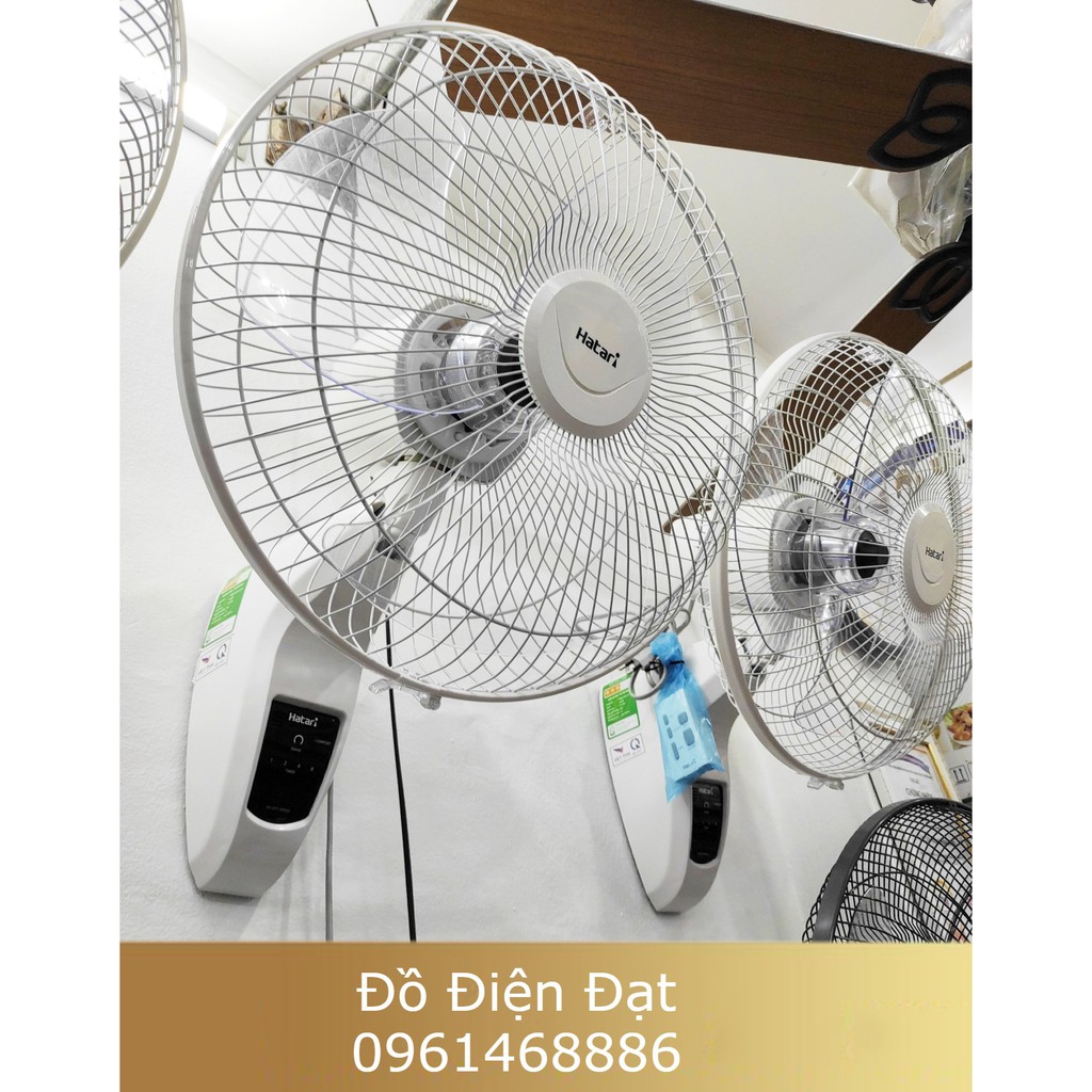 Quạt treo tường Thái Lan, Quạt treo nhập khẩu có điều khiển Hatari, Chính hãng, Bảo hành 12 tháng