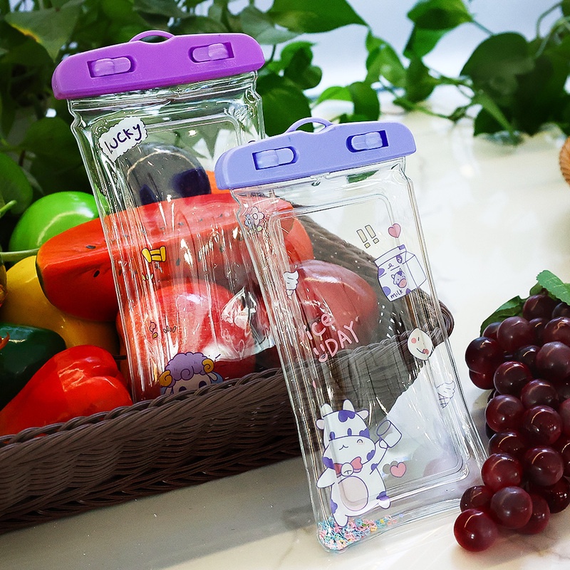 Túi Đựng Điện Thoại Trong Suốt Chống Nước Thông Dụng In Họa Tiết Hoạt Hình Dễ Thương Có Dây Đeo Cổ Cho Đi Bơi/Đi Biển/Du Lịch