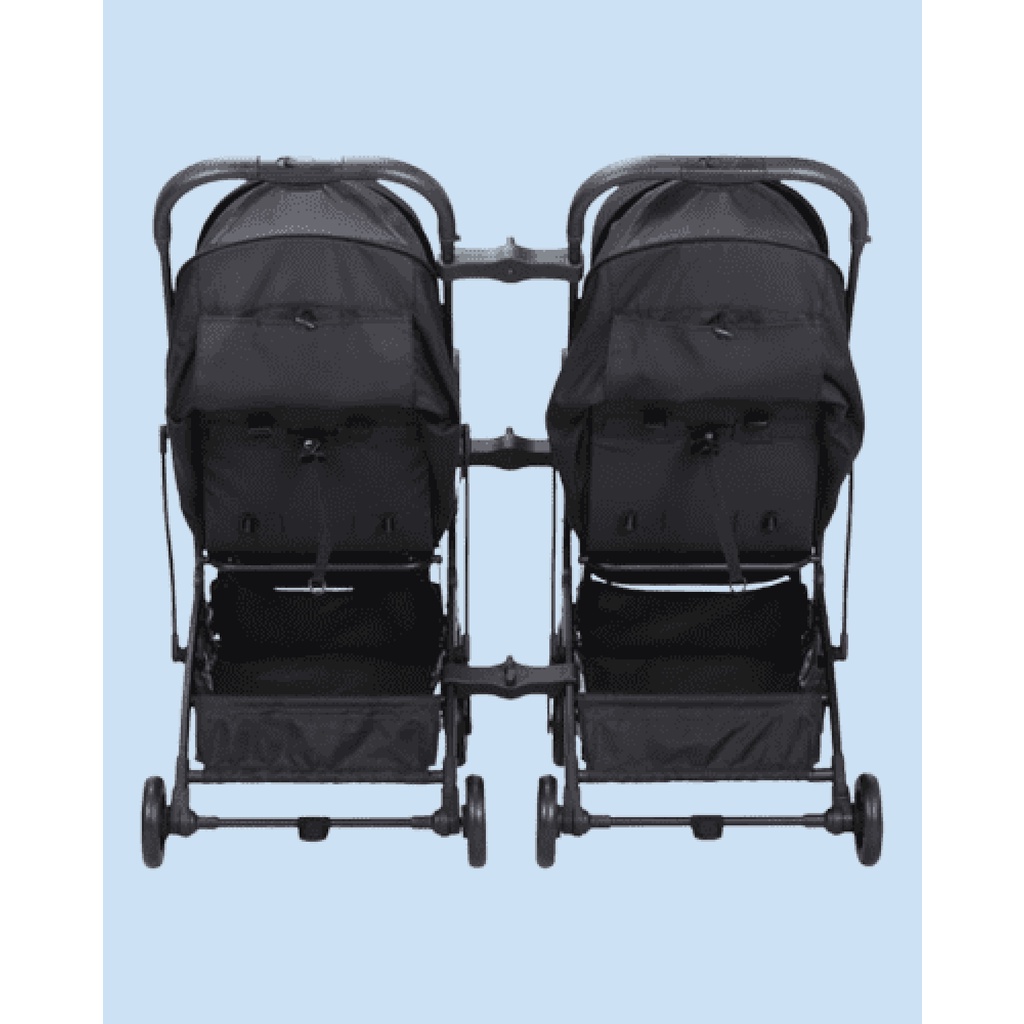 Xe đẩy đôi tách rời gấp gọn cho bé Zaracos Norio 9026 Black + Black – Zaracos Việt Nam