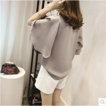 Áo Sơ Mi Chiffon Tay Ngắn Dáng Rộng Plus Size Thời Trang Mùa Hè Hàn Quốc 2022 Cho Nữ