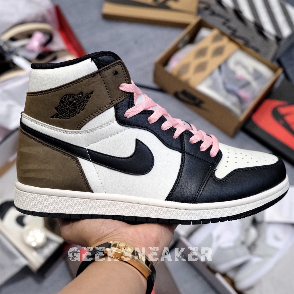 [GeekSneaker] Giày Sneaker Cổ cao Air Jordan 1 High Dark Mocha - Phiên Bản Tiêu Chuẩn