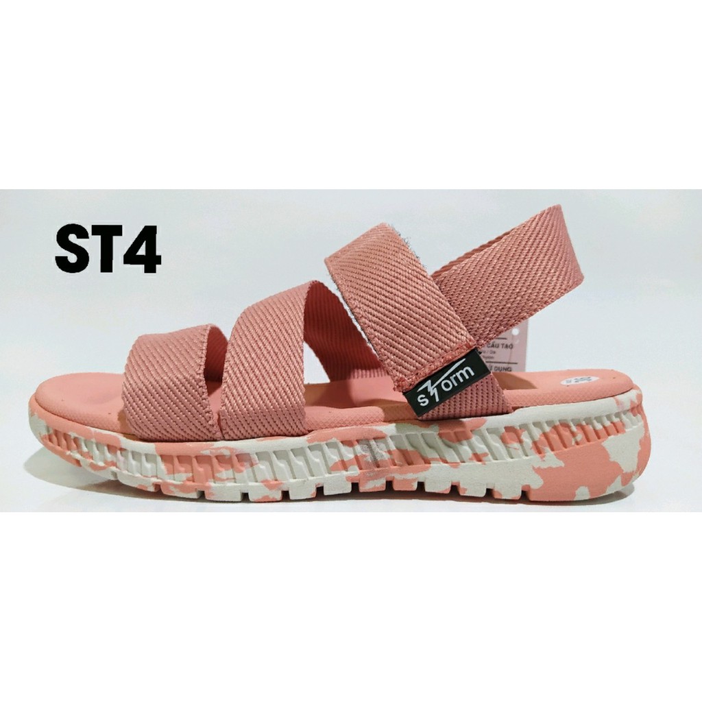 Giày sandal nữ STORM camo hồng đi học đi làm [ẢNH THẬT]