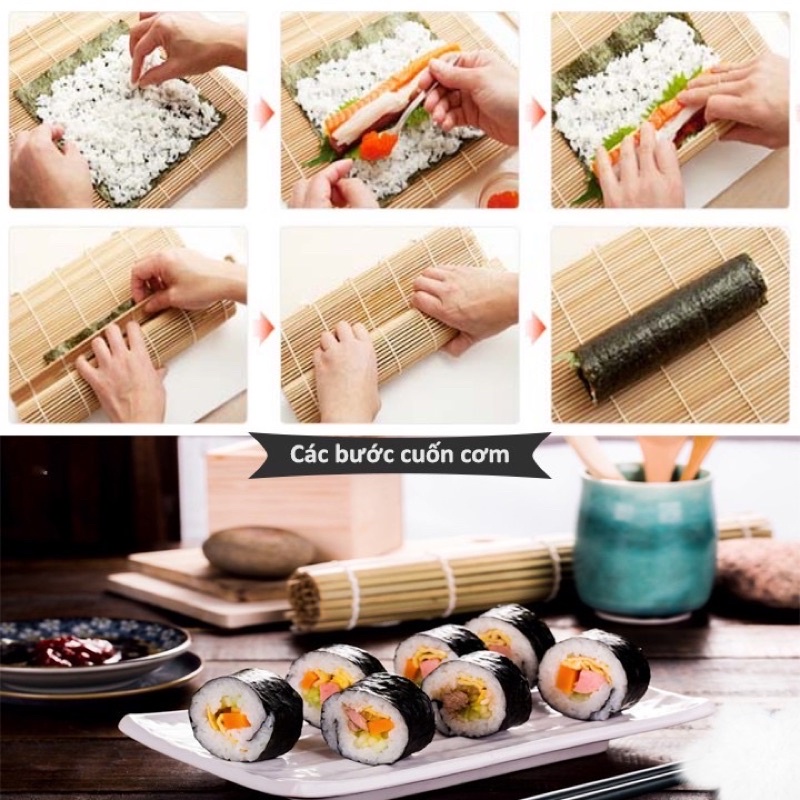 Mành Tre Cuộn Cơm Rong Biển , Kim bắp , Cuốn Sushi