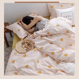 Set Chăn Ga Cam Xinh Đẹp Ga Vàng Cotton Demi Cực Chất [Shinbedding]