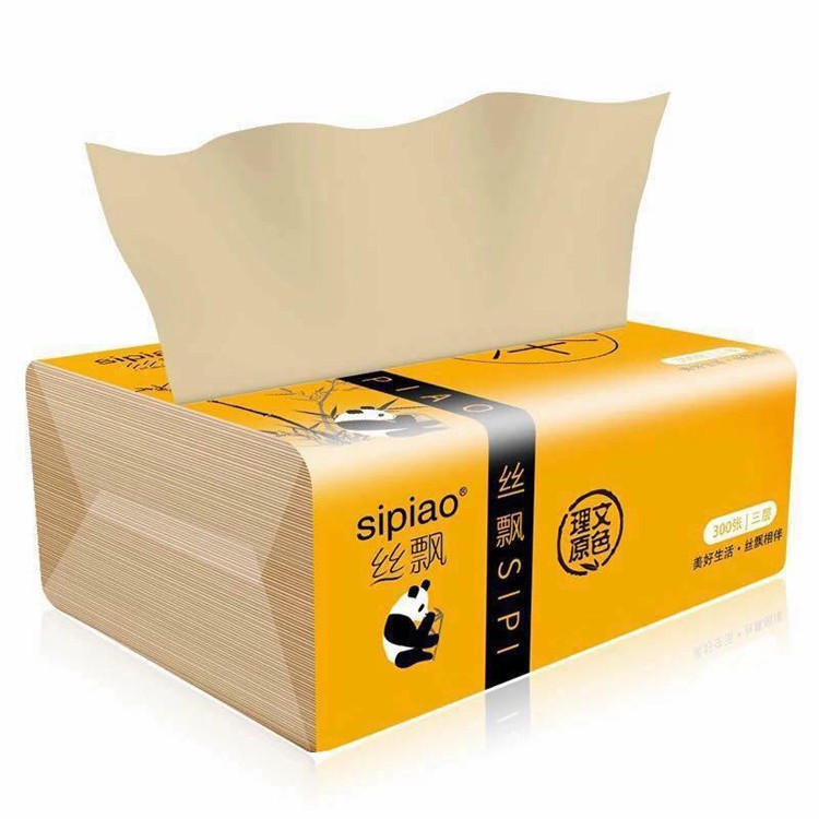 Tập giấy ăn gấu trúc SIPAO siêu mịn đóng gói 300 tờ