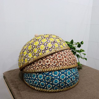 Chao đèn mây tre dáng lồng bàn