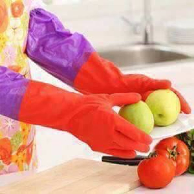 Găng tay cao su lót nỉ