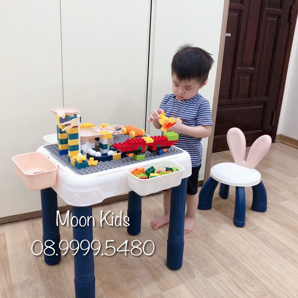 Bộ Bàn Lego Đồ Chơi Xếp Hình Lắp Ráp, Kiểu Khối Gạch Nhựa, Ghép Khối Cho Trẻ Em Sáng Tạo