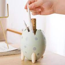 Trứng khủng long đựng bút,đựng đồ trang điểm để bàn (có sỉ)